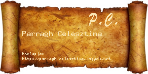 Parragh Celesztina névjegykártya